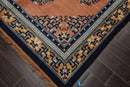 6'7" x 9'7" Hand Knotted 100% Wool Chinese Art Deco Oriental Area Rug Peach