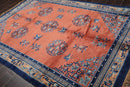 6'7" x 9'7" Hand Knotted 100% Wool Chinese Art Deco Oriental Area Rug Terracotta