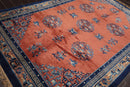 6'7" x 9'7" Hand Knotted 100% Wool Chinese Art Deco Oriental Area Rug Terracotta