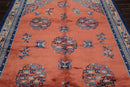 6'7" x 9'7" Hand Knotted 100% Wool Chinese Art Deco Oriental Area Rug Terracotta