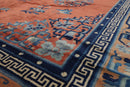 6'7" x 9'7" Hand Knotted 100% Wool Chinese Art Deco Oriental Area Rug Terracotta