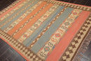6' x 9' Hand Knotted 100% Wool Romanian Kilim Southwestern Area Rug Salmon