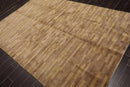 6' x 9' Hand Knotted Superfine 50% Silk 50% Wool Tibetan Area Rug Modern Tan