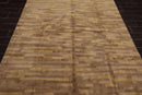 6' x 9' Hand Knotted Superfine 50% Silk 50% Wool Tibetan Area Rug Modern Tan