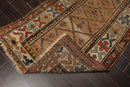 3'9" x 7'10" Antique Hand Knotted 100% Wool Melayaar Oriental Area Rug Caramel