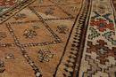 3'9" x 7'10" Antique Hand Knotted 100% Wool Melayaar Oriental Area Rug Caramel