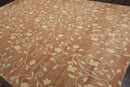 9' x 12' Hand Knotted Tibetan 100% Wool Transitional Muted Area Rug Brown