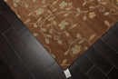 9' x 12' Hand Knotted Tibetan 100% Wool Transitional Muted Area Rug Brown