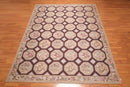 9' x 12' Hand Woven Floral 100% Wool French Needlepoint Area Rug Tan
