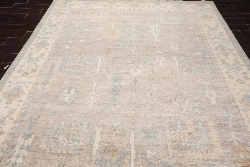 7' 9''x10' LoomBloom Muted Turkish Oushak Traditional Hand Knotted Wool Area Rug Taupe, Beige Color