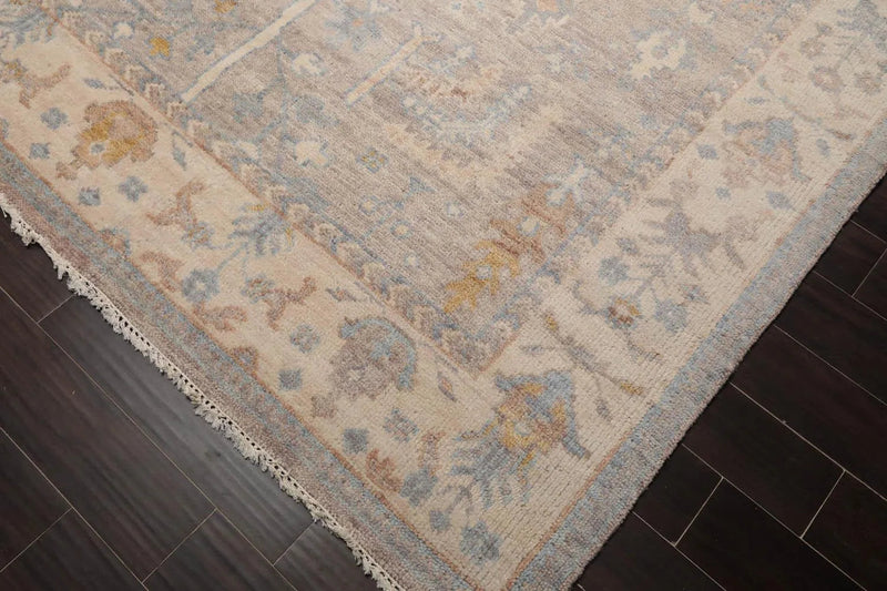 7' 9''x10' LoomBloom Muted Turkish Oushak Traditional Hand Knotted Wool Area Rug Taupe, Beige Color