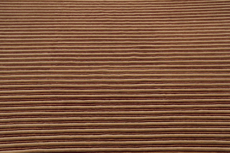 8' x 10' Hand Knotted Tibetan 100% Wool Stripes Modern Designer Area Rug Beige