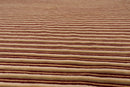 8' x 10' Hand Knotted Tibetan 100% Wool Stripes Modern Designer Area Rug Beige