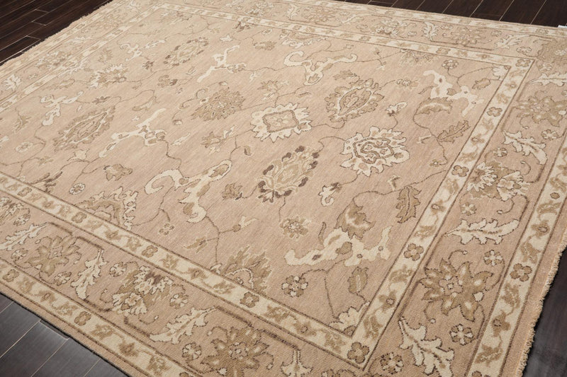 7'8" x 9'11" Hand Knotted 100% Wool Peshawar Oriental Area Rug Taupe