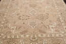 7'8" x 9'11" Hand Knotted 100% Wool Peshawar Oriental Area Rug Taupe