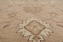 7'8" x 9'11" Hand Knotted 100% Wool Peshawar Oriental Area Rug Taupe