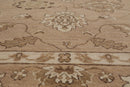 7'8" x 9'11" Hand Knotted 100% Wool Peshawar Oriental Area Rug Taupe
