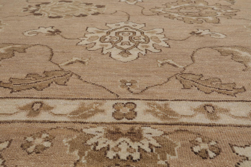 7'8" x 9'11" Hand Knotted 100% Wool Peshawar Oriental Area Rug Taupe