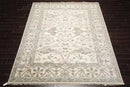 8' 2''x10' 2'' LoomBloom Muted Turkish Oushak Hand Knotted Wool Area Rug Ivory, Gray Color