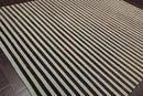 8' x 10' Hand Knotted Tibetan Wool & Silk Stripes Area Rug Brown Seafoam