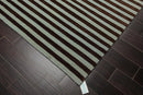 8' x 10' Hand Knotted Tibetan Wool & Silk Stripes Area Rug Brown Seafoam