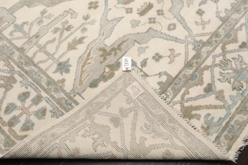 8' 2''x10' 2'' LoomBloom Muted Turkish Oushak Hand Knotted Wool Area Rug Ivory, Gray Color