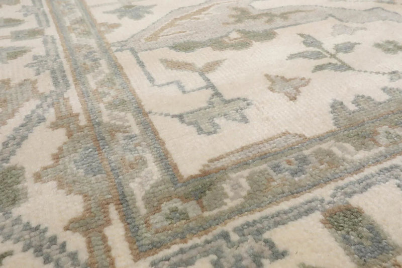 8' 2''x10' 2'' LoomBloom Muted Turkish Oushak Hand Knotted Wool Area Rug Ivory, Gray Color