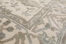 8' 2''x10' 2'' LoomBloom Muted Turkish Oushak Hand Knotted Wool Area Rug Ivory, Gray Color
