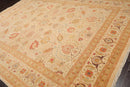 9'1"x 11'10" Hand Knotted Wool PakPersian 16/18 300 KPSI Oriental Area Rug Beige