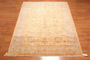 8’ x 11’6" Hand Knotted Gold Wash Silky Sheen Wool Oriental Area rug Hay
