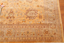 8’ x 11’6" Hand Knotted Gold Wash Silky Sheen Wool Oriental Area rug Hay