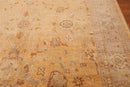 8’ x 11’6" Hand Knotted Gold Wash Silky Sheen Wool Oriental Area rug Hay