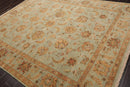 8' x 10' Hand Knotted 100% Wool Agra Oriental Area Rug Aqua