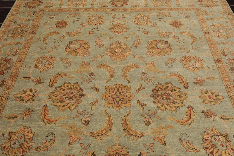 8' x 10' Hand Knotted 100% Wool Agra Oriental Area Rug Aqua