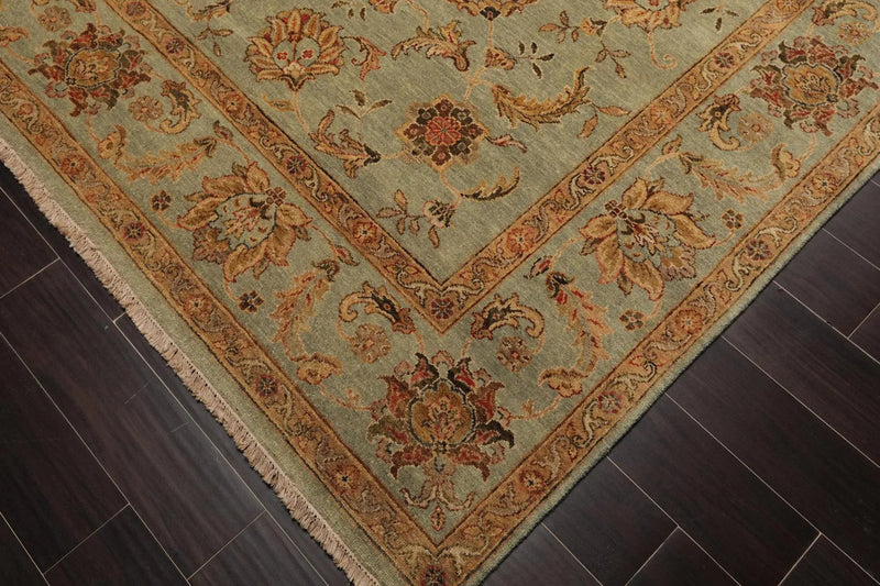 8' x 10' Hand Knotted 100% Wool Agra Oriental Area Rug Aqua