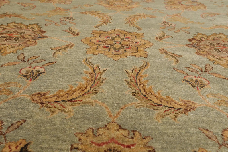 8' x 10' Hand Knotted 100% Wool Agra Oriental Area Rug Aqua