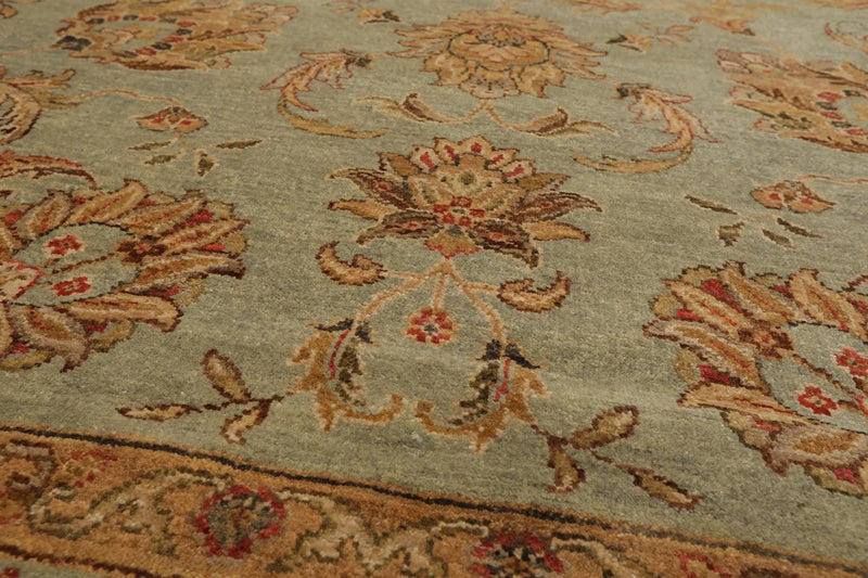 8' x 10' Hand Knotted 100% Wool Agra Oriental Area Rug Aqua