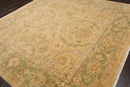 8'9" x 8'11" Square Hand Knotted 100% Wool Peshawar Oriental Area Rug Beige