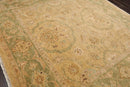 8'9" x 8'11" Square Hand Knotted 100% Wool Peshawar Oriental Area Rug Beige