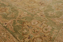8'9" x 8'11" Square Hand Knotted 100% Wool Peshawar Oriental Area Rug Beige