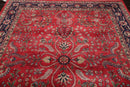 7'9" x 9'9" Hand Knotted 100% Wool Indo Saroukk 200 KPSI Area Rug Rose