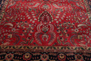 7'9" x 9'9" Hand Knotted 100% Wool Indo Saroukk 200 KPSI Area Rug Rose