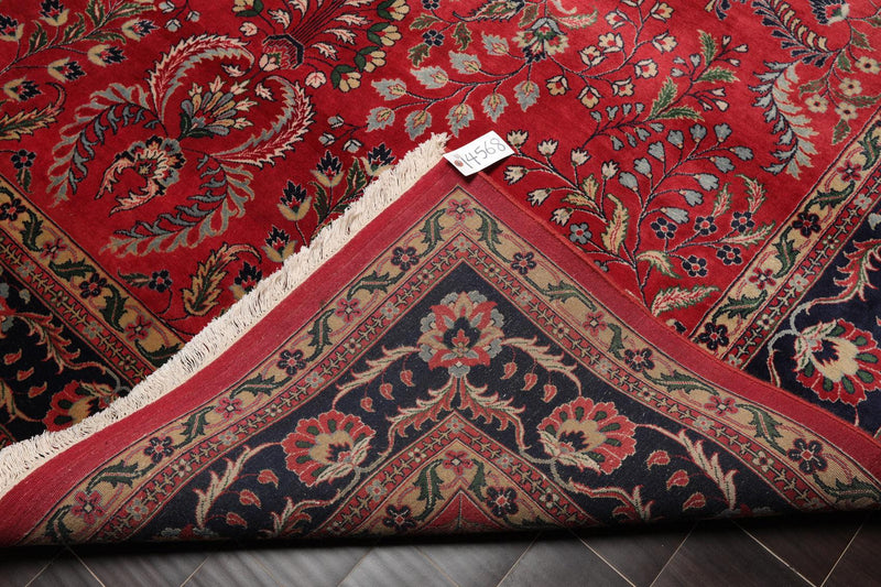 7'9" x 9'9" Hand Knotted 100% Wool Indo Saroukk 200 KPSI Area Rug Rose