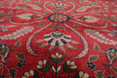 7'9" x 9'9" Hand Knotted 100% Wool Indo Saroukk 200 KPSI Area Rug Rose