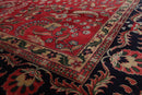7'9" x 9'9" Hand Knotted 100% Wool Indo Saroukk 200 KPSI Area Rug Rose