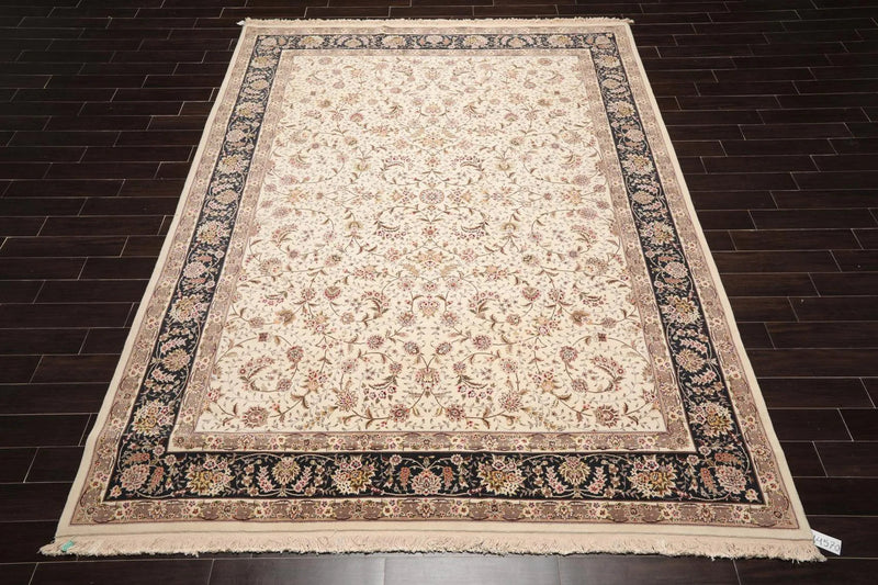 8'9'' x 11'10'' Hand Knotted Wool SinoPersian 200 KPSI Oriental Area Rug Cream