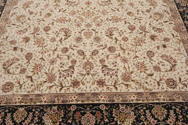 8'9'' x 11'10'' Hand Knotted Wool SinoPersian 200 KPSI Oriental Area Rug Cream