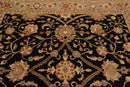 8'8" x 8'8" Square Hand Knotted 100% Wool Peshawar Oriental Area Rug Black