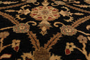 8'8" x 8'8" Square Hand Knotted 100% Wool Peshawar Oriental Area Rug Black
