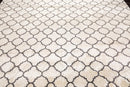 9' x 12' Hand Knotted Tibetan Viscose Quatrefoil Modern Oriental Area Rug Ivory